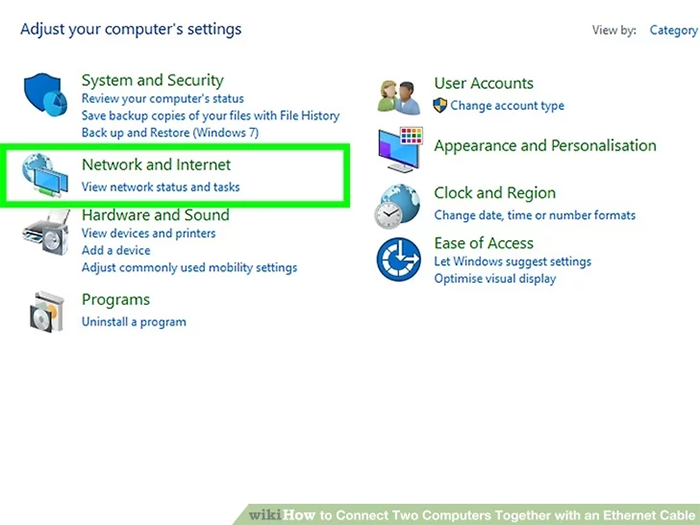 تنظیمات Network and Internet