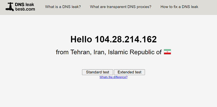تست DNS Leak