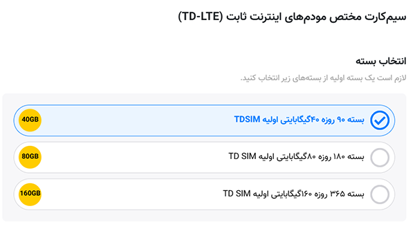 بسته‌های اولیه سیم کارت ایرانسل