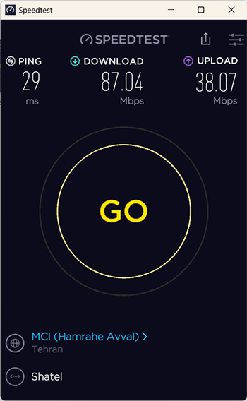 تست شاتل موبایل مودم نزتک