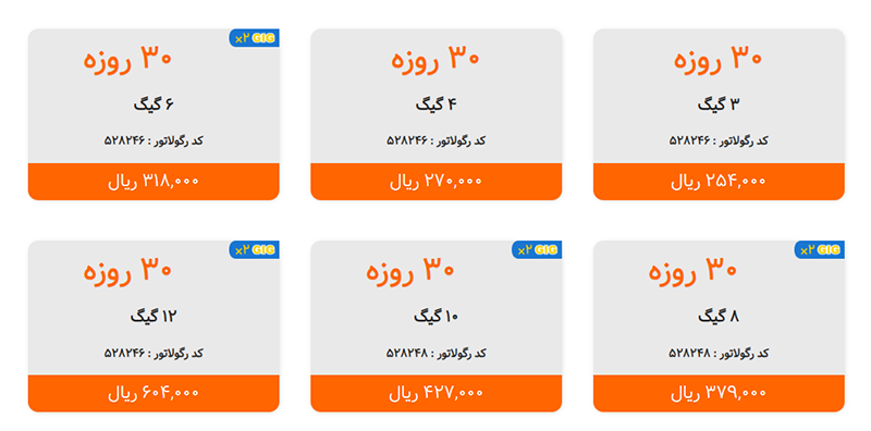 بسته‌های اینترنت یک ماهه سامانتل