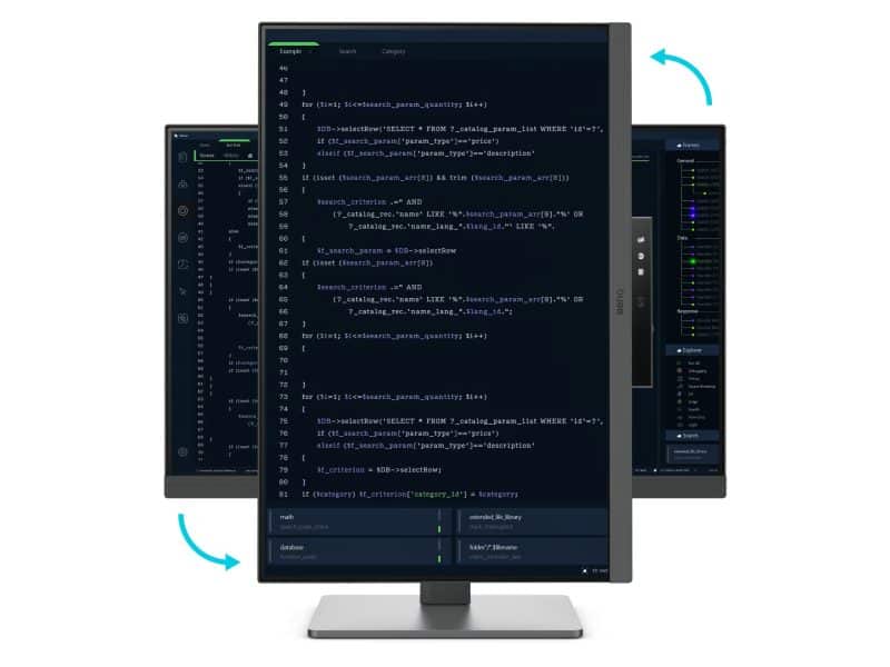 مانیتور عمودی برای برنامه نویسی