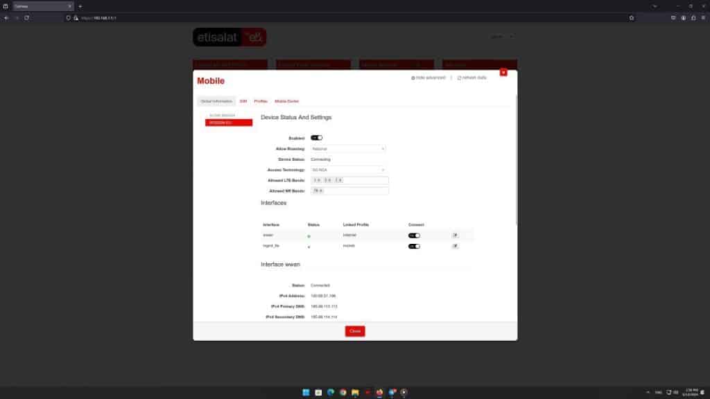 پنل مودم Vantiva MGA5331