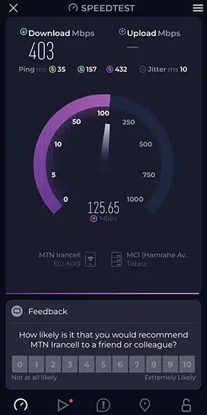 سرعت دانلود و آپلود بسته اینترنت شبانه ایرانسل