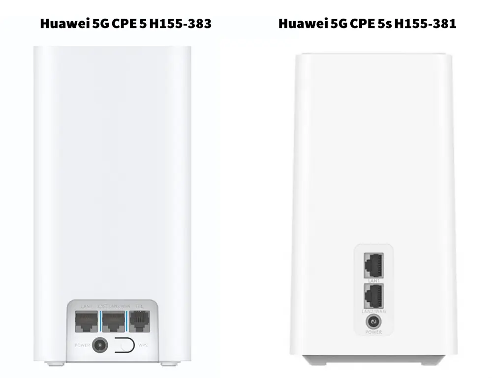 تفاوت درگاههای مودمهای 5G هواوی نسخه H155