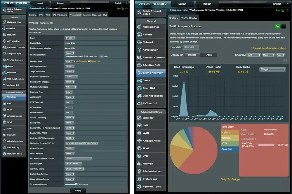 فریم ویر ایسوس ASUSWRT 5.0