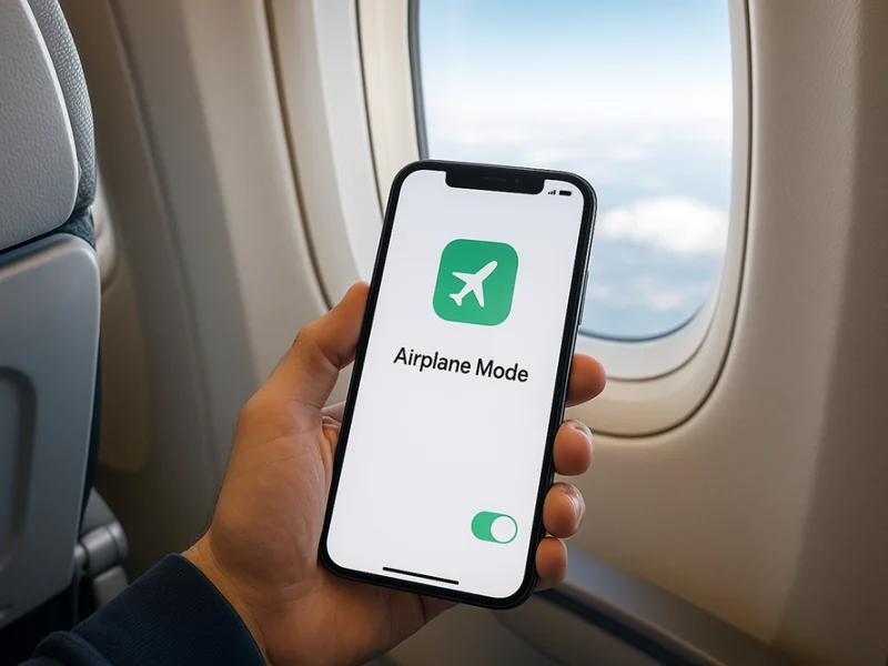 موبایل در هواپیما
