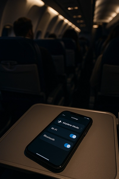 ممنوعیت استفاده از تلفن همراه در هواپیما